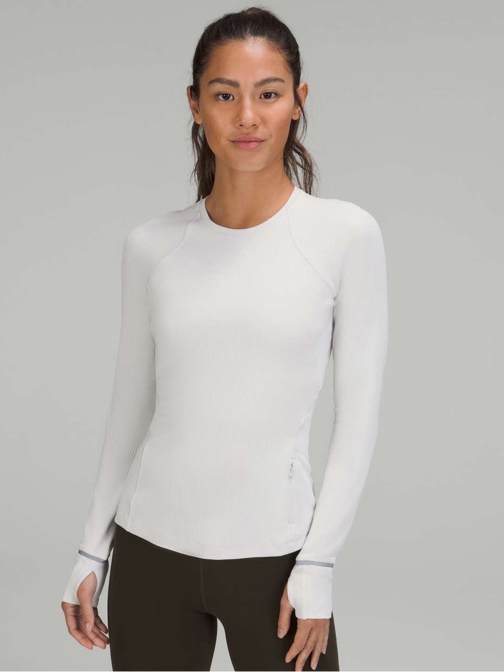 Lululemon Its Rulu Run Ribbed Long Sleeve Shirt•Vapor